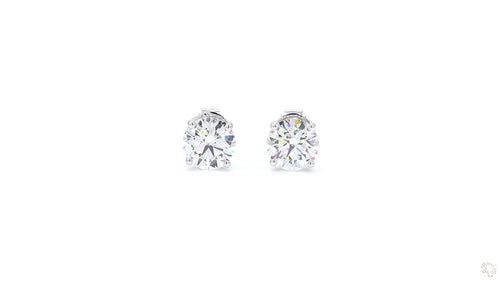 1.50 Carat Each Diamond Stud Earrings