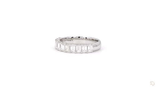 0.12 's Emerald-Cut Half Eternity Ring