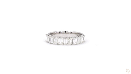 0.12 's Emerald-Cut Half Eternity Ring